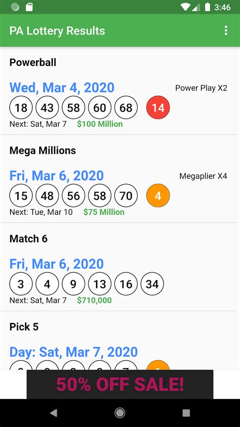 lottery pa results|pa lottery official site results.